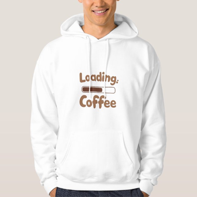 Men's / Youth Loading Coffee Hoodie – Funny Coffee (Vorderseite)