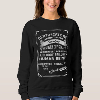 Mens-Zertifikat Großschrift des Jahres, unterzeich Sweatshirt