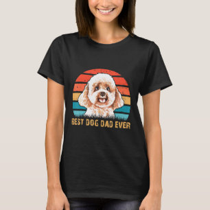 Mens zitieren Bester Hund-Vater je Vintag Poodle L T-Shirt