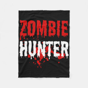 Mens Zombie Hunter Beängstigend Halloween Fleecedecke