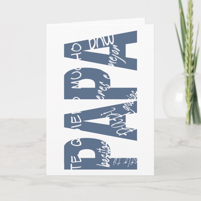 Mensajes para papá. Messages for dad. Karte (Vorderseite)