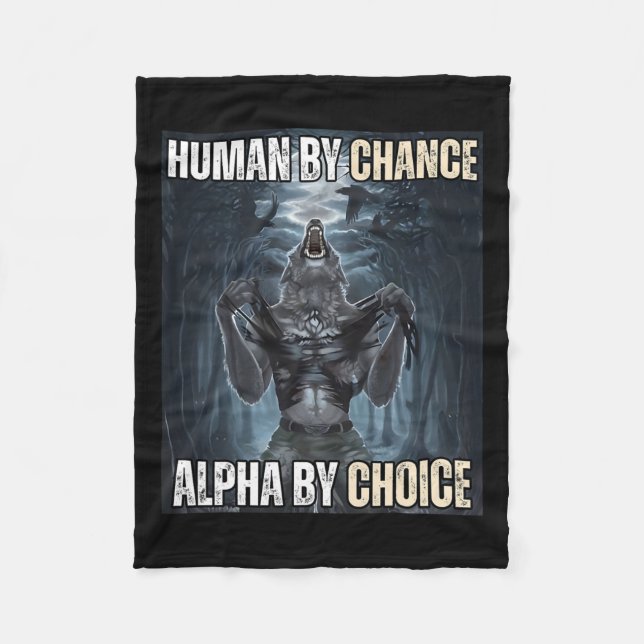 Mensch durch Zufall Alpha per Auswahl Coole Funny  Fleecedecke (Vorderseite)
