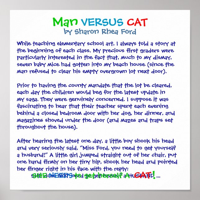 Mensch gegen Katze durch SRF Poster (Vorne)