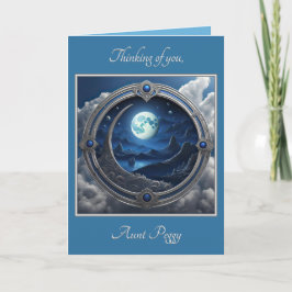 Mensch im Mond (Set 2402-28A #4) Dankeskarte