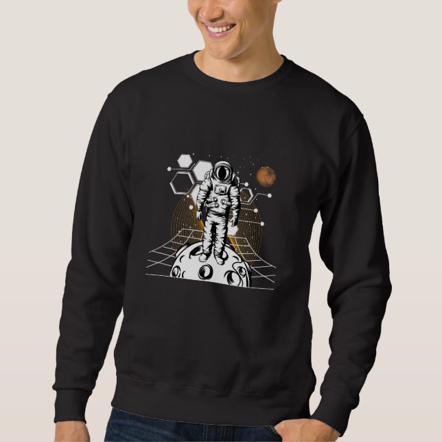 Mensch im Weltraum Sweatshirt (Vorderseite)
