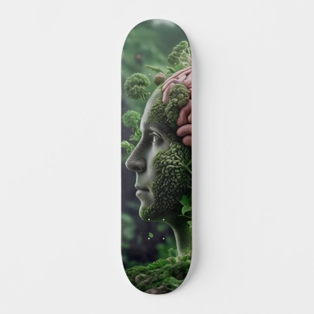 Mensch ist Natur - Menschliche Umwelt Bio Skateboard (Vorderseite)