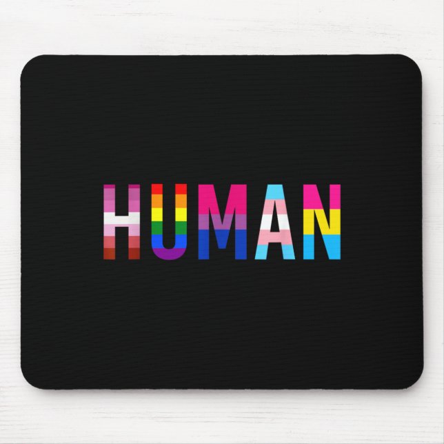 Mensch Lgbt Flagge Gay Pride Monat Transgender Mousepad (Vorne)