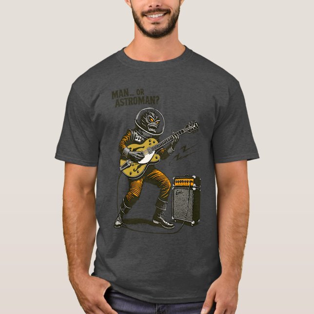 Mensch oder Astroman Alien Space Commander Freund T-Shirt (Vorderseite)