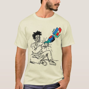 Mensch-Roboter-Kollaborations-Liniendesign T-Shirt