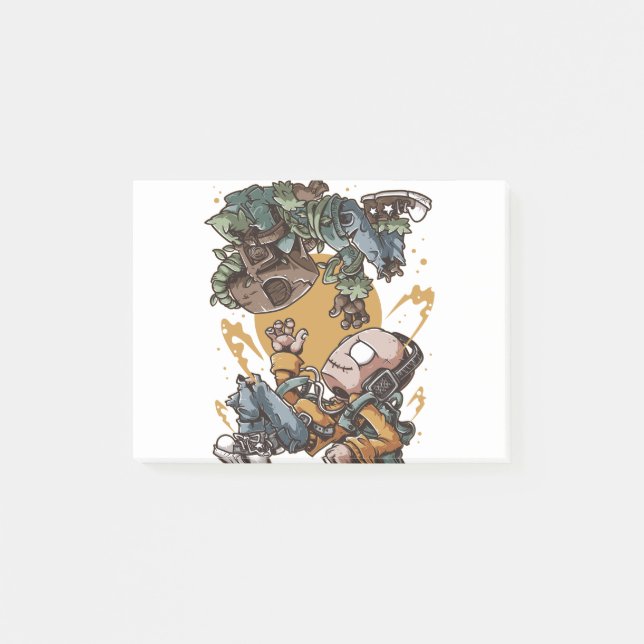 Mensch und Baum Kinder Post-it Klebezettel (Vorderseite)