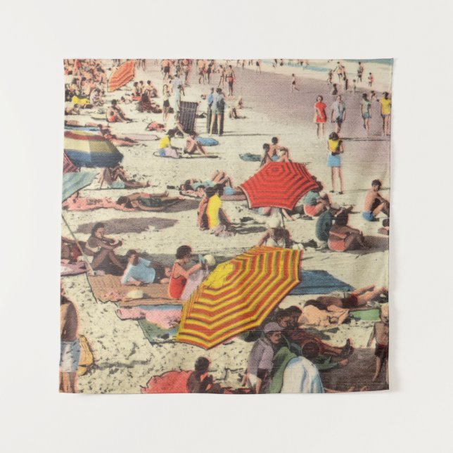MENSCHEN AM STRAND TÄGLICH WANDTEPPICH (Vorderseite)