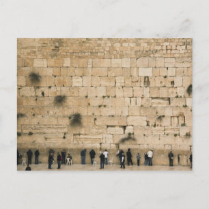 Menschen beten an der wütenden Mauer Postkarte