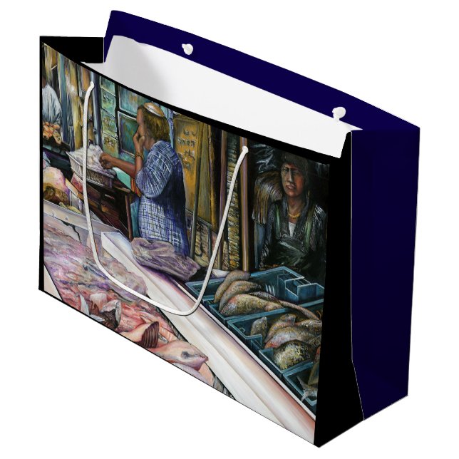 Menschen der Wüste, Geschenke des Meeres, Jerusale Große Geschenktüte (Vorderseite Schrägansicht)