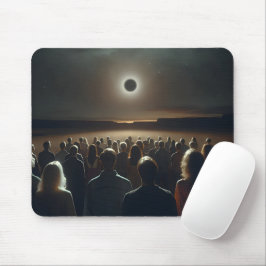 Menschen, die die totale Sonne beobachten Mousepad