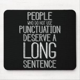 Menschen, die keine Punctuation lustige Grammatik  Mousepad