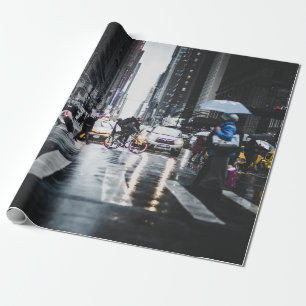 MENSCHEN, DIE PÄDESTRISCHE LANDSCHAFT IN DER STADT GESCHENKPAPIER