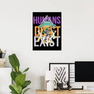Menschen existieren nicht   Weltraumforschung Alie Poster