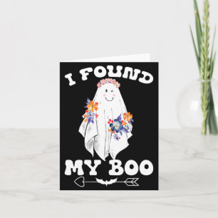 Menschen fanden Boo Fand Boo Lustige Paare Hallowe Karte