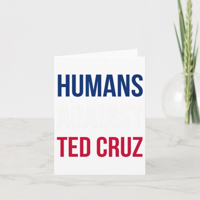 Menschen gegen Ted Cruz - Texas Flag Karte (Vorderseite)