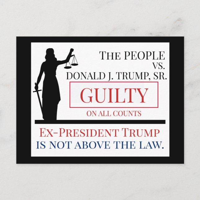 Menschen gegen Trump Guilty Verdikt Postkarte (Vorderseite)