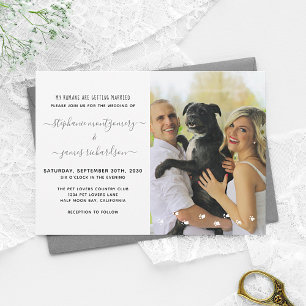 Menschen heiraten maßgeschneidertes Foto für Haust Einladung