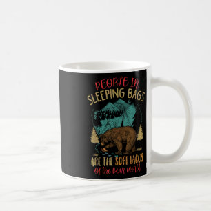 Menschen in Schlafsäcken sind die weichen Tacos de Kaffeetasse