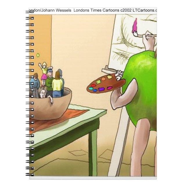 Menschen leben noch lustiger Cartoon Notizblock (Vorderseite)