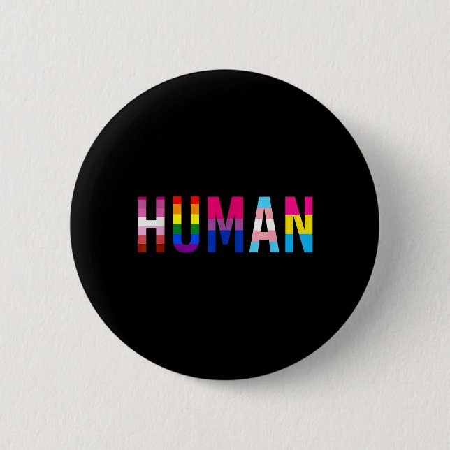 Menschen Lgbt Flagge Gay Pride Monat Transgender Button (Vorderseite)