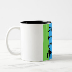 Menschen mit Behinderungen sind zu viele Menschen Zweifarbige Tasse