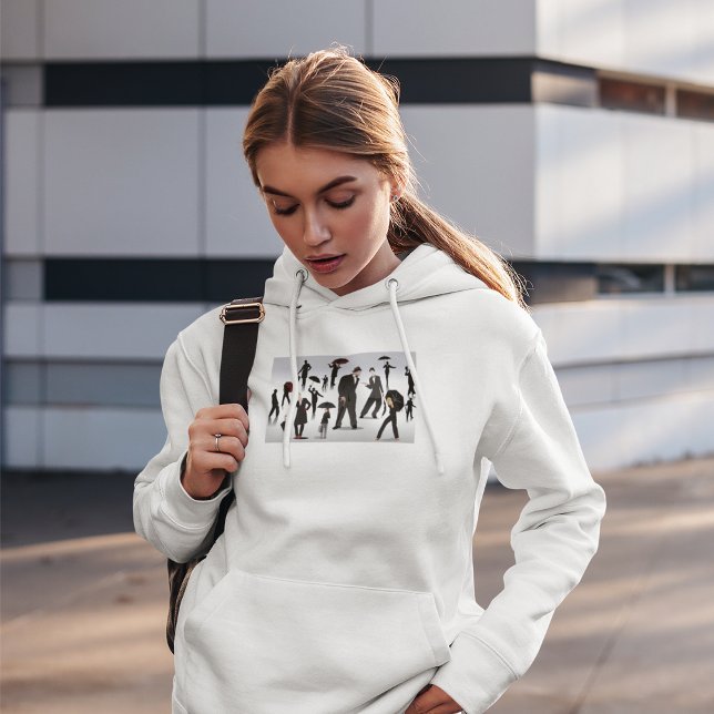 Menschen mit Regenschirmen Hoodie (Von Creator hochgeladen)