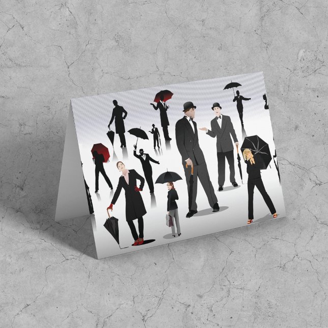 Menschen mit Regenschirmen Karte (Von Creator hochgeladen)