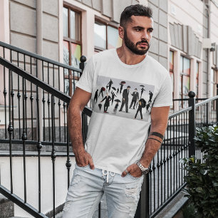 Menschen mit Regenschirmen T-Shirt