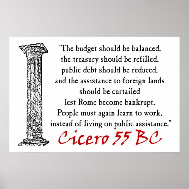 Menschen müssen arbeiten - Cicero Poster (Vorne)