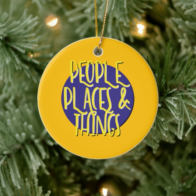 Menschen Orte & Dinge Erholung Slogan Ornament (Baum)