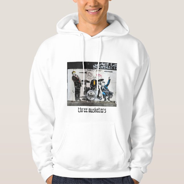 Menschen Power genannt "White Hoodie" Hoodie (Vorderseite)
