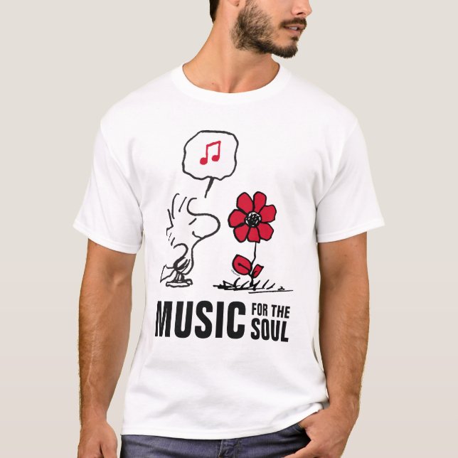 MENSCHEN| Rotes und schwarzes Muster T-Shirt (Vorderseite)