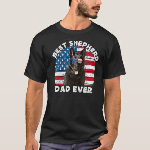 Menschen schwarzer deutscher Schäferhund-Vater für T-Shirt