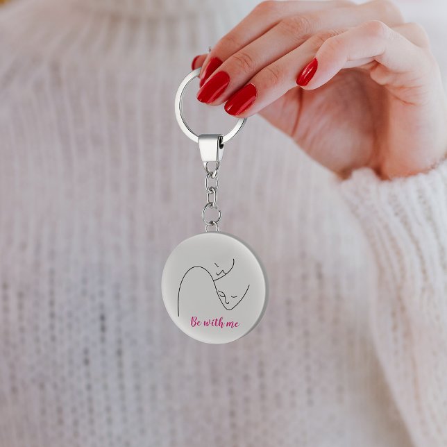 Menschen sehen sich Linien Schlüsselanhänger (People faces lines keychain)