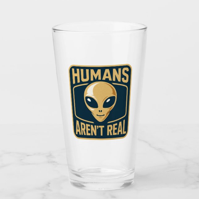 Menschen sind kein echtes UFO-Glas Glas (Vorderseite)