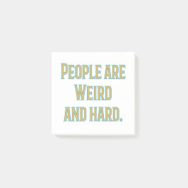 Menschen sind komisch und schwer post-it klebezettel