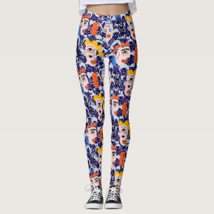 Menschen und Gesichter. PAF2501.DPurple BG Leggings