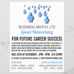 Menschen verbinden, beschleunigen die Netzwerkwerb Flyer