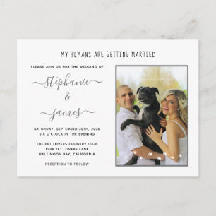 Menschen verheiratet Silberpet Foto Hochzeit Einladungspostkarte