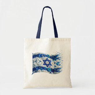Menschen von Israel Flagge in Blumen erblühend To Tragetasche