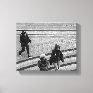 Menschen wandern Stadtleben Leinwanddruck