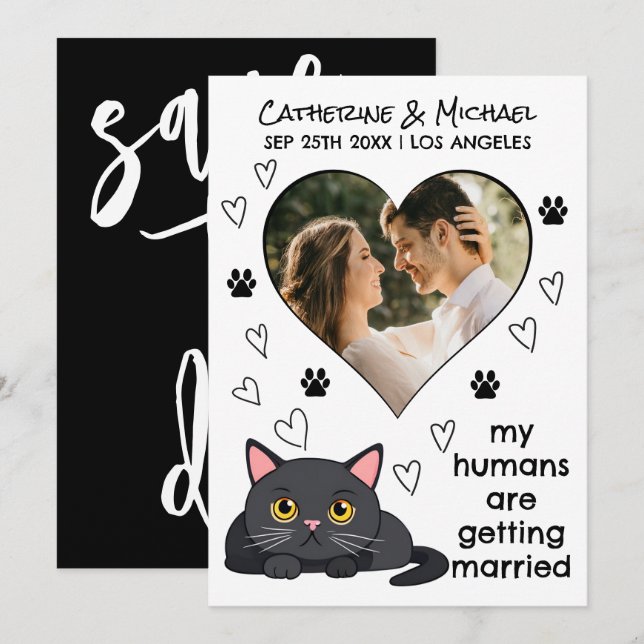 Menschen werden verheiratet Katzenjammer Mama Vate Save The Date (Vorne/Hinten)