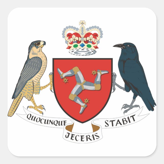 Menschenemblem Quadratischer Aufkleber (Vorderseite)
