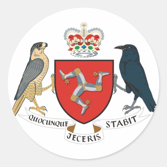 Menschenemblem Runder Aufkleber (Vorderseite)