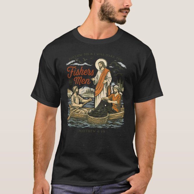 Menschenfischer Jesus  T-Shirt (Vorderseite)