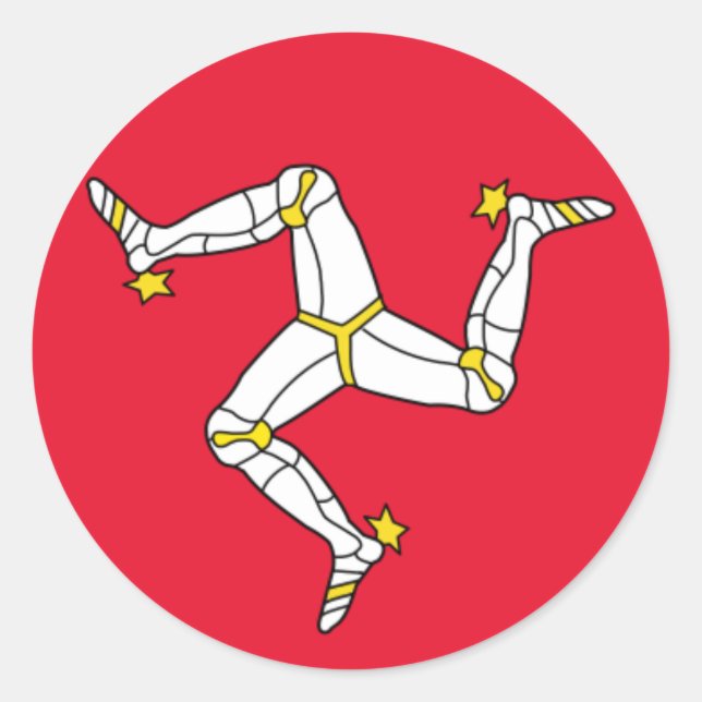 Menscheninsel Runder Aufkleber (Vorderseite)